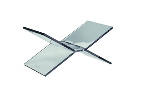 Taschen + Boekenstandaard, clear acrylic 